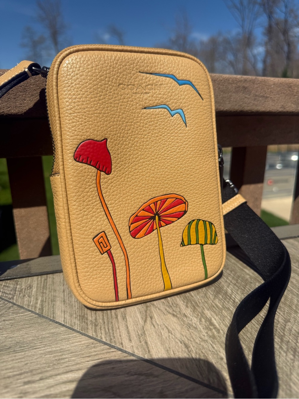 NWT Coach CU543 Coach X Observed By Us Aden Mushroom Tan Crossbody Bag - Picture 4 of 9